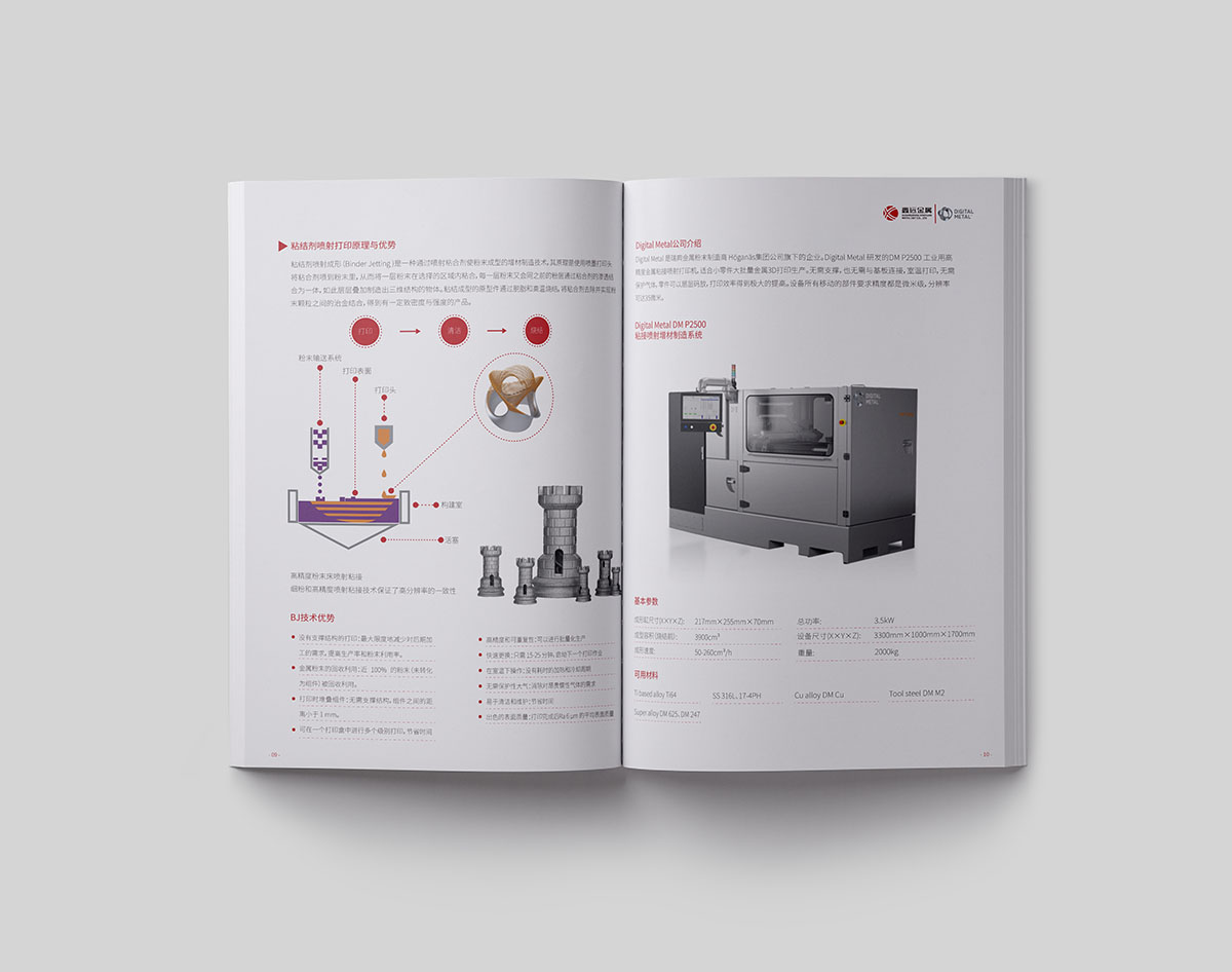 3D打印技術行業畫冊設計案例,打印行業畫冊設計案例欣賞